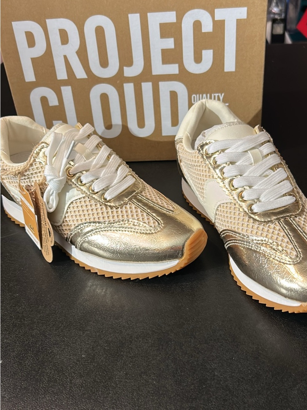 Project Cloud Women’s Metallic Gold Runner Sneakers